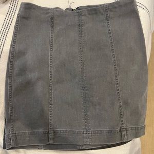 Free People grey denim Skirt